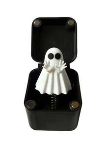 1PC Halloween Little Ghost Fun Prank Gift Box Spooky Prank, Halloween Ghost Surprise Holiday Creative Resin Ornament Gift Mini Frightened Ghost Halloween Surprise Novelty Gifts Garden/Garden Decor Outdoor/Home Decor/Home/Holiday Essentials/Halloween - Multicolor - View 12