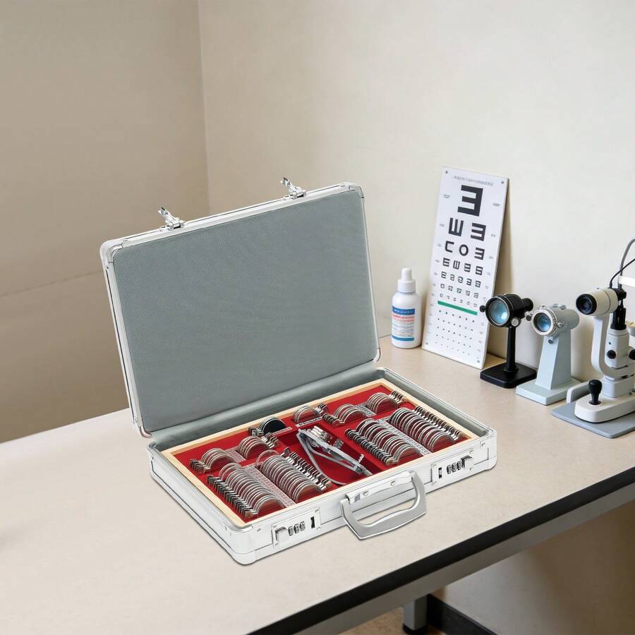 Vintoro Optical Trial Lens Set, 104-Piece Metal Trial Lens Set, Refraction Test Kit For Myopia Hyperopia Astigmatism Presbyopia, Professional Optometry Equipment For Optometrist, Student, Home - 104PCS - View 1