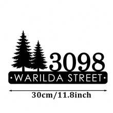 4 Sizes Available! Pine Metal House Number Address Sign,Personalized Address Plaque, Door Number, Hotel Room Numbers Sign - Black - View 12