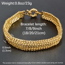 1pc Exaggerated Hip Hop Style 14k Gold Plated Copper Sailor Clasp Bracelet For Women - Gold - View 8