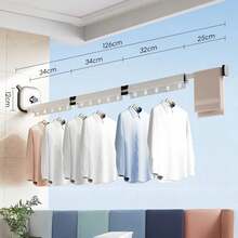 Suction Cup Clothes Drying Rack, Foldable And Extendable, Laundry Room Storage, Home Essential - Multicolor - View 12