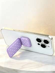 1 buah Dudukan Ponsel Mini Lipat Kulit Motif Polkadot, Penahan Ponsel Perekat Belakang, Braket Ponsel Lipat Portabel, Dudukan Meja yang Dapat Diatur Berbagai Sudut, Dudukan Stiker Ponsel Tipis dan Ringan, Aksesori Smartphone Universal, Tampilan Bebas Genggam, Desain Ukuran Saku yang Ringkas untuk Perjalanan, Kantor Rumah, dan Penggunaan Sehari-hari, Penahan Ponsel Praktis dan Modis - MultiWarna - View 5