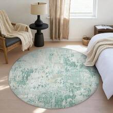 Techigher Modern Abstract Area Rug, Large Washable Living Room Rug, Ultra-Soft Non-Slip Bedroom Carpet & Foldable Floor Mat - Green - View 11