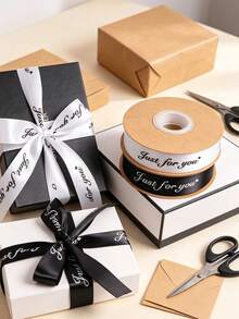 Pita Kustom, Pita DIY Personalisasi 25mm, Pembungkus Kado, Ulang Tahun, Pernikahan, Hari Jadi, Dekorasi Pita Tenun, Perlengkapan Sekolah, Kembali ke Sekolah - MultiWarna - View 7
