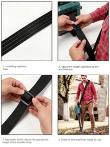 Adjustable Trimmer Harness Strap With Ergonomic Shoulder Straps & Metal Clips, Durable Fabric With Back Support, Comfort‑Fit Grass Trimmer Accessory For Men And Women, Stable Connection For Lawn Mowing And Yard Work - Multi-color - View 8