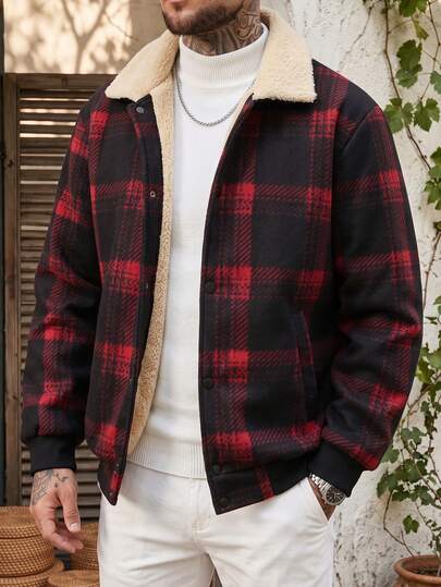 Men's Autumn/Winter Fashion Casual Thermal-Lined Jacket, Minimalist Versatile Lapel Jacket
