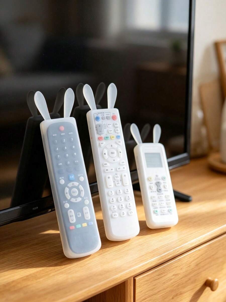 Long Transparent TV/Air Conditioner Remote Control Cover With Rabbit ...