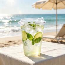 16oz/14oz Set Clear Cups With Lids, Durable Straight Lid Iced Drink Cups, Smoothie Cups, Suitable For Cold Drinks, Juices And Milkshakes - Halloween/Christmas/Birthday Party Essentials - Transparent - View 11