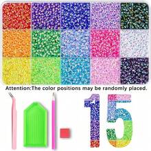 15/24/28/30/32/40/42 Colors Resin Jelly Rhinestone Set, Flat Back Glitter Rhinestones With Tweezers And Dotting Pen, Suitable For DIY Handmade Gift Boxes, Crafts, Diamond Painting And Other Handmade Decorations, Perfect Birthday And Back To School Season Gift - Multicolor - View 15