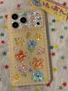Colorful Floral Pattern Phone Case Compatible With Apple 18, 17 Pro Max, 16, 15, 14, 16 Pro, Full Coverage Protective Shell, Premium Fresh Creative Niche Fashion Style For Women - Multicolor - View 2
