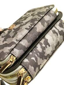 Upgraded New Camouflage Pattern Patchwork Multi-Function Large Capacity Double Zipper Phone Wallet Fashion Minimalist Soft Material Casual Holiday Date Messenger Bag - Army Green - View 5