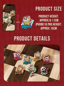 Labubu The Monsters Let's Checkmate Series Blind Box Magnetic Fridge Magnets, 6 Regular Styles + 1 Hidden Edition, Memo Board Decorative Stickers, Toy Blind Box Collectible, Birthday And Christmas Gift - Multicolor - View 2