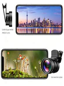 Outdoor Camping Single-Lens Phone Clip-On Lens, High-Definition Wide-Angle Macro Lens, MINI Lightweight Magnifier, Outdoor Travel Accessory, Holiday Gift, Suitable For Camping, Travel, Photography - Multicolor - View 1