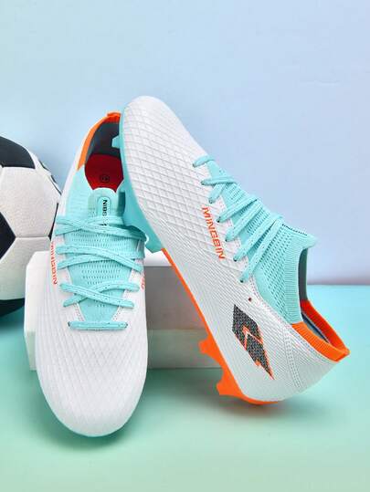 1 par de tacos de fútbol americano unisex para adultos y jóvenes estudiantes AG/FG de espárragos largos para partidos y entrenamiento, zapatos profesionales de fútbol americano para césped natural y terreno blando al aire libre
