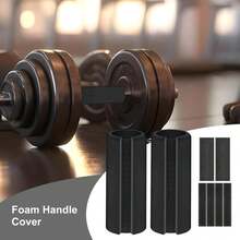 2 Sets Foam Handlebar Grips - Foam Tube Covers With Replaceable Hook And Loop Fasteners, Suitable For Bicycle And Sports Equipment Handlebar Grips - Black - View 1