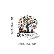 1pc Halloween Horror Book Tree "Expand Thinking" Inspirational Wall Sticker, Removable Self-Adhesive Waterproof PVC Decal, Suitable For Classroom, Library, Study Room, Autumn Home Decor - Wall Stickers - View 8