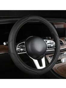 1PC Leather 3D Embossed Car Inner Ringless Steering Wheel Cover Comfortable Soft Suitable For 14.5-15INCH Car Accessories - Multicolor - View 5