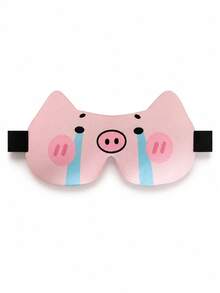 1PC Cute Pink Pig Sleep Mask For Students, Kawaii Cartoon Animal Eye Mask, Soft Eye Cover For Dorm Room And Travel - 3D MEYS - View 7