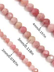 1 Strand Natural Rhodochrosite Beads Round Loose Stone Beads For Jewelry Making 2/3/4mm DIY Making Bracelets Necklaces Accessories ﻿ - Multicolor - View 3