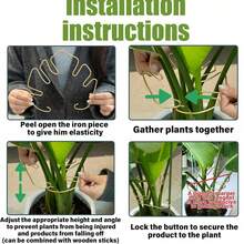 1pc Metal Turtle Shell Leaf-Shaped Plant Support Stake - Durable Monster Clip, Unique Design Suitable For Climbing Plants, Turtle Shell Bamboo Clip, Ideal Plant Support Device, Helps Plants Grow Healthily - Multi-color - View 10