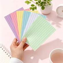300 Sheets 6 Colors Double‑Sided 11‑Lines Lined Index Note Cards,110gsm Thick Non‑Sticky Memo Sheets 12.7*7.6cm,Flash Study Cards,Back To School Must‑Have - one-size - View 10
