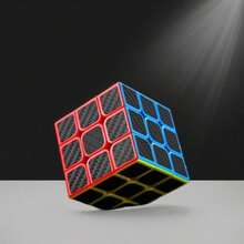 Carbon Fiber Veneer 3x3 , Made Of High-Quality ABS Material, Suitable For Teens And Adults For Daily Play, Smooth Rotation Without Jamming. Contrasting Color Zoning With High Visibility, Rounded Corners, Great Hand Feel! - Multicolor - View 3