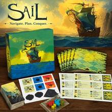 SAIL Strategic Sailing Adventure Board Game, Strategi Eksplorasi Samudra, Cocok untuk Malam Permainan, Permainan Peran Meja dengan Navigasi Kapal, Ubin , Kartu & Token, Menantang, Cocok untuk Pesta, Hiburan Interaktif, Permainan Menantang untuk Segala Usia - Hijau - View 2