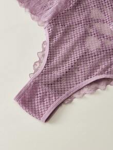 6PCS Plus Size Women's Sexy Lace Hollow Design Panties For Halloween And Christmas - Multicolor - View 3