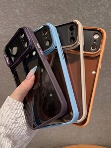 奢華金屬相機保護殼，相容 iPhone 18 18Pro Max 17 ProMax 17Pro 17Air 16 15 14 13 12 Pro Max 11，磨砂透明字母鏡頭保護蓋，相容 iPhone 15ProMax - 櫻桃紅 - 查看 5