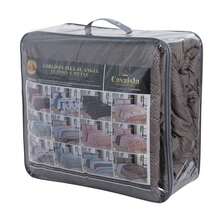 Edredón Matrimonial de Lujo Doble Vista Piel de Ángel, Suave y Acolchado, Incluye Edredón Relleno, 2 Fundas de Almohada, Sábana Superior y Sábana Ajustable (5 Piezas en Total) - Agua verde azul - Ver 8