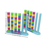 6+ Years Old Color Matching Stacking Challenge Game, 50 Cards Fast Thinking Educational Puzzle, Suitable For Family Game Night And Birthday Gift Brain Training Toy - Multicolor - View 10
