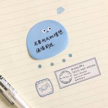 30 Sheets/Pack Fun Candy Bean Cartoon Face Sticky Notes, Cute Funny Shaped Colorful Memo Pads, Adorable Self-Stick Note Pads For Students Office Party Favor Stationery Supplies - 30 Sheets - View 7
