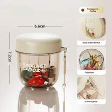 7-Compartment Transparent Portable Pill Box, Flip Lid Design + Portable Lanyard, Medicine Storage Sealed Bottle - View 14