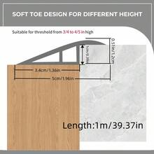 Floor Transition Strip Self Adhesive Vinyl Door Threshold Strip,PVC Transition Strips For Doorways Reducer For Laminate Floor Carpet Tile - B - View 2