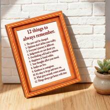 1pc Wooden Photo Frame Fridge Magnet - Fun Text Fridge Decor Magnet, Home Decoration! - A - View 11