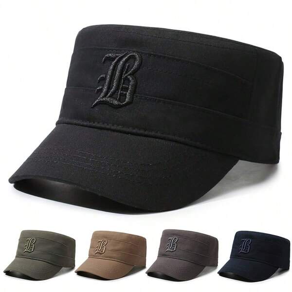 1pc Men's Breathable Sun Protection Cap, Duck Bill Hat, Ins Military Style Cap For Travel, Sports And Outdoor Wear