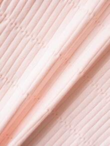 Pink 2 In 1 Fitted Knit Sweater, Sexy Off-Shoulder Design, Autumn/Winter Base Layer Top For Women - Pink - View 11