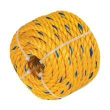13 Mm (1/2") Yellow Polypropylene Rope, 13m Roll, Fiero CUE-131M - A - View 6