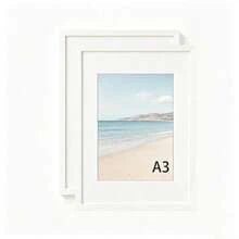 Mosearon 3件/2件/1件 白色MDF相框，A4證書框，30*40CM海報框，無卡紙，壓克力透明面板，適用於客廳、臥室、藝廊牆面裝飾 - 白色 - 查看 14
