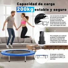 Trampolín brincolin para ejercicio aeróbico fitness color negro - Azul - Ver 4