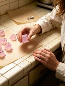 10pcs Fluorescent Glow-In-The-Dark Mini Resin Pig Set, Glowing Pink Pig Beads Pendant, Jewelry Making DIY Kit, Suitable For Mini Crafts, Parties And Birthday Gifts - Multicolor - View 8