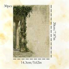 Floral Romantic Stationery, 30 Sheets/Pack, Cool Tone Floral Art, Exquisite Printed Pattern, High Quality Multi-Purpose Letter Paper, Multiple Other Theme Styles Available - Rectangle - View 16
