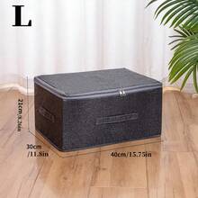 Foldable Storage Box With Zipper Lid, Handled Storage Cube Basket For Closet Clothes Organization - Multicolor - View 8