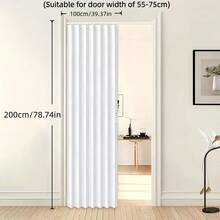 1pc Foldable Louvered Windproof Partition Curtain, Includes Hooks And Storage Strap, Suitable For Living Room, Bedroom And Kitchen, Easy Care Design, Bedroom Partition Curtain, Moisture-Proof, Easily Achieve Home Privacy - Door Curtain - View 22
