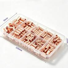 250pcs GT Copper Tube Cold Pressing Wire Terminals Set, Includes Crimping Pliers, 7 Sizes 1-16mm² Pure Copper Wire Connectors, Portable Quick Wiring Terminals, Suitable For Automotive Machinery DIY Electrical Wire Cable Connection - GT Copper Pipe Crimp Terminal - View 11