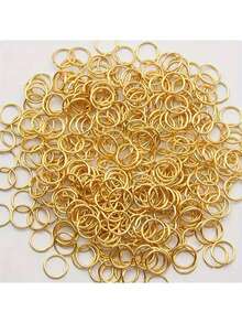 100pcs Gold & Silver Open Jump Rings - High Quality Metal Open Ring Connectors, Suitable For DIY Jewelry Making Accessories - Multiple Sizes (4-10mm), Can Be Used For Custom Designs - Multicolor - View 6