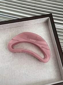 1pc Minimalist Large Hollow Hair Claw, Premium Curved Hair Claw, Suitable For Daily Commute Hairstyling And Hair Bundling, Versatile Everyday Gift - Multicolor - View 4