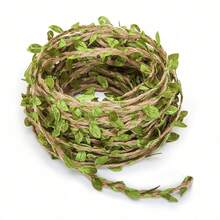 1條麻繩 - 耐用耐磨天然綠葉圖案細繩。由強韌黃麻纖維製成，設計有尤加利藤蔓，營造強烈溫馨氛圍。花園裝飾、戶外花園裝飾、露營充氣泳池。 - 彩色 - 查看 14