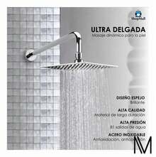 Luxury Rainfall Shower Head With 30cm Silver Steel Pipe Included - A - View 2