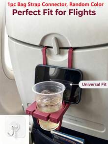 1pc Airplane Multifunctional Cup Holder 2-In-1 Travel Phone Stand, Foldable Airplane Tray Table Beverage Holder, Fits Water Cups & Cans, Rotatable Adjustable Phone Hook, Suitable For Airplane, Train Seats, Luggage, Cabinets, Home, Travel, Outdoor, Airplane Portable Essential Accessory - Multicolor - View 12